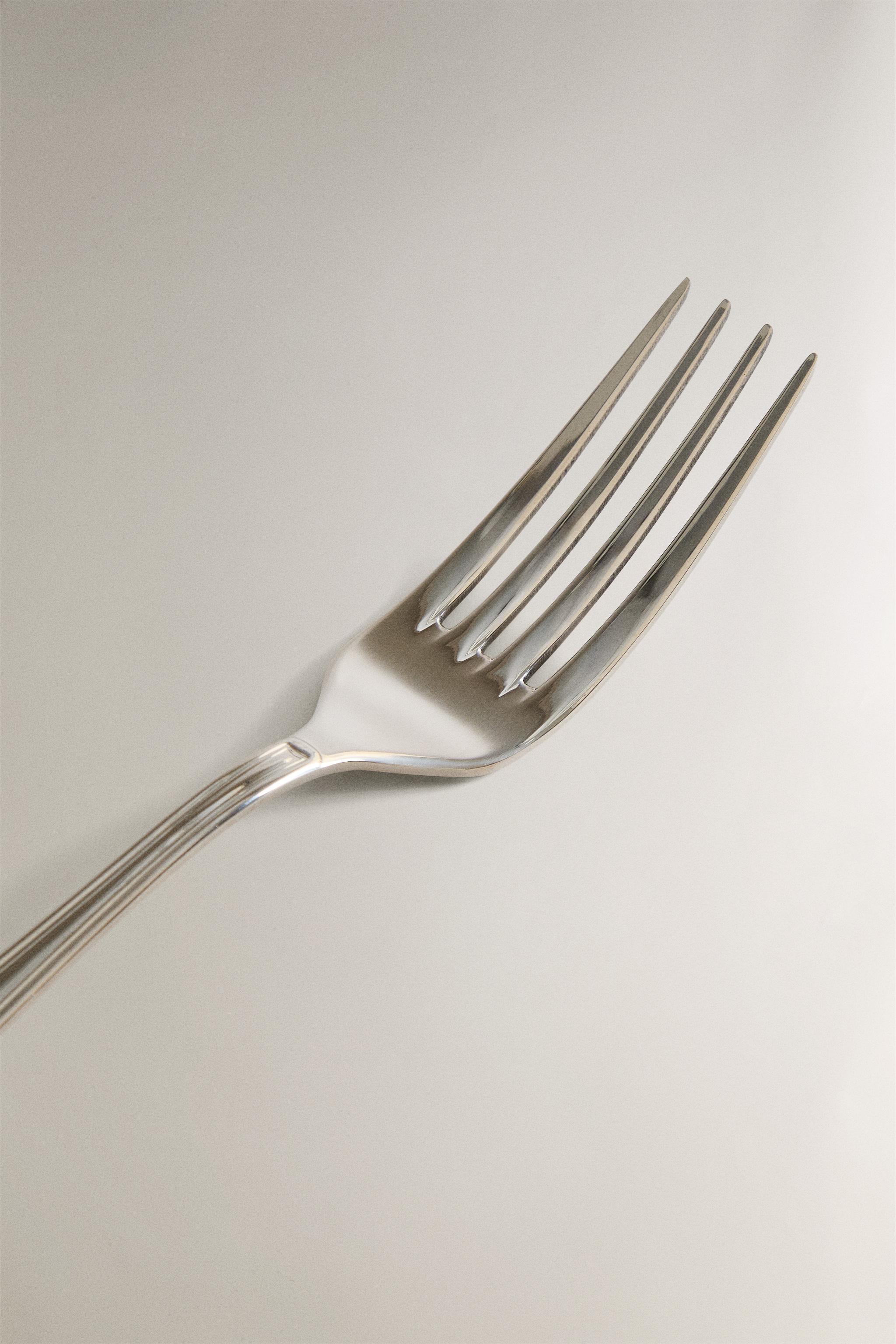 POLISHED STEEL SERVING FORK